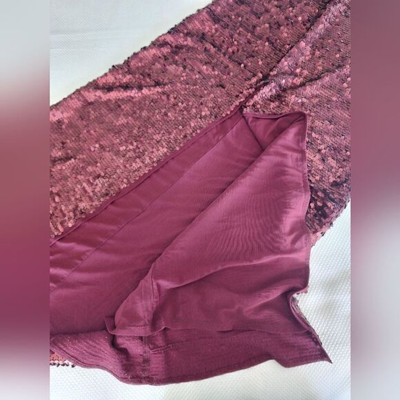 Bcbg maxazria sequins front slit v neck gown dress - Picture 14 of 16